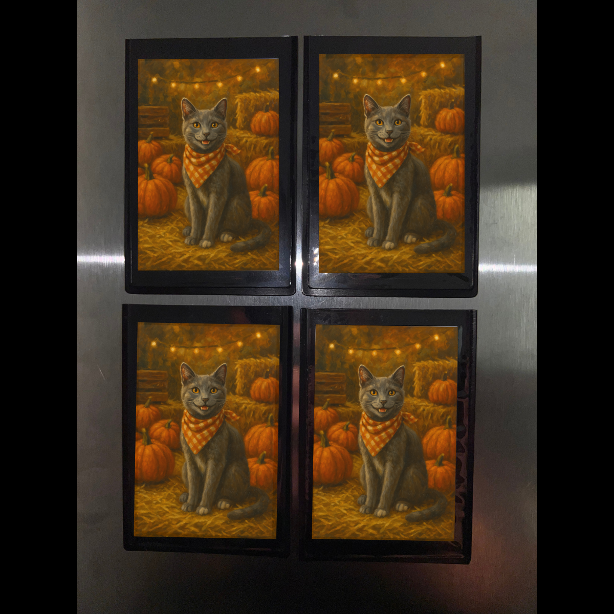Pumpkin Patch - Mini Photo Magnets (Set Of Four)