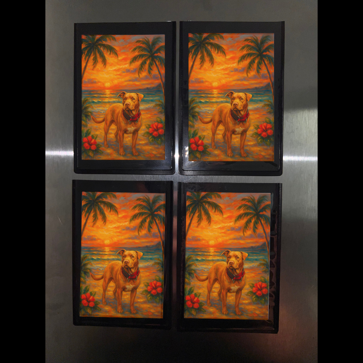 Palm Paradise - Mini Photo Magnets (Set Of Four)