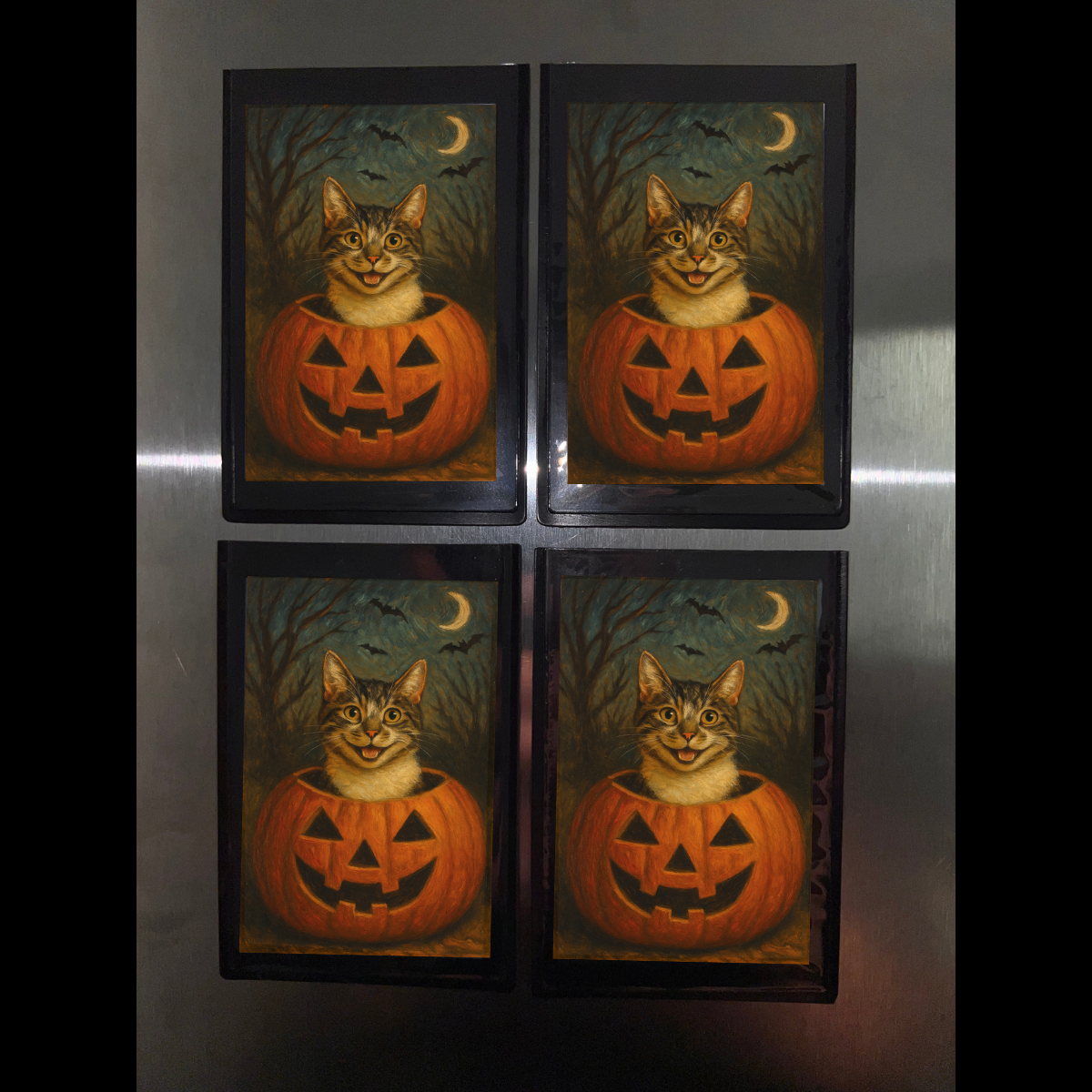 Happy Halloween - Mini Photo Magnets (Set Of Four)