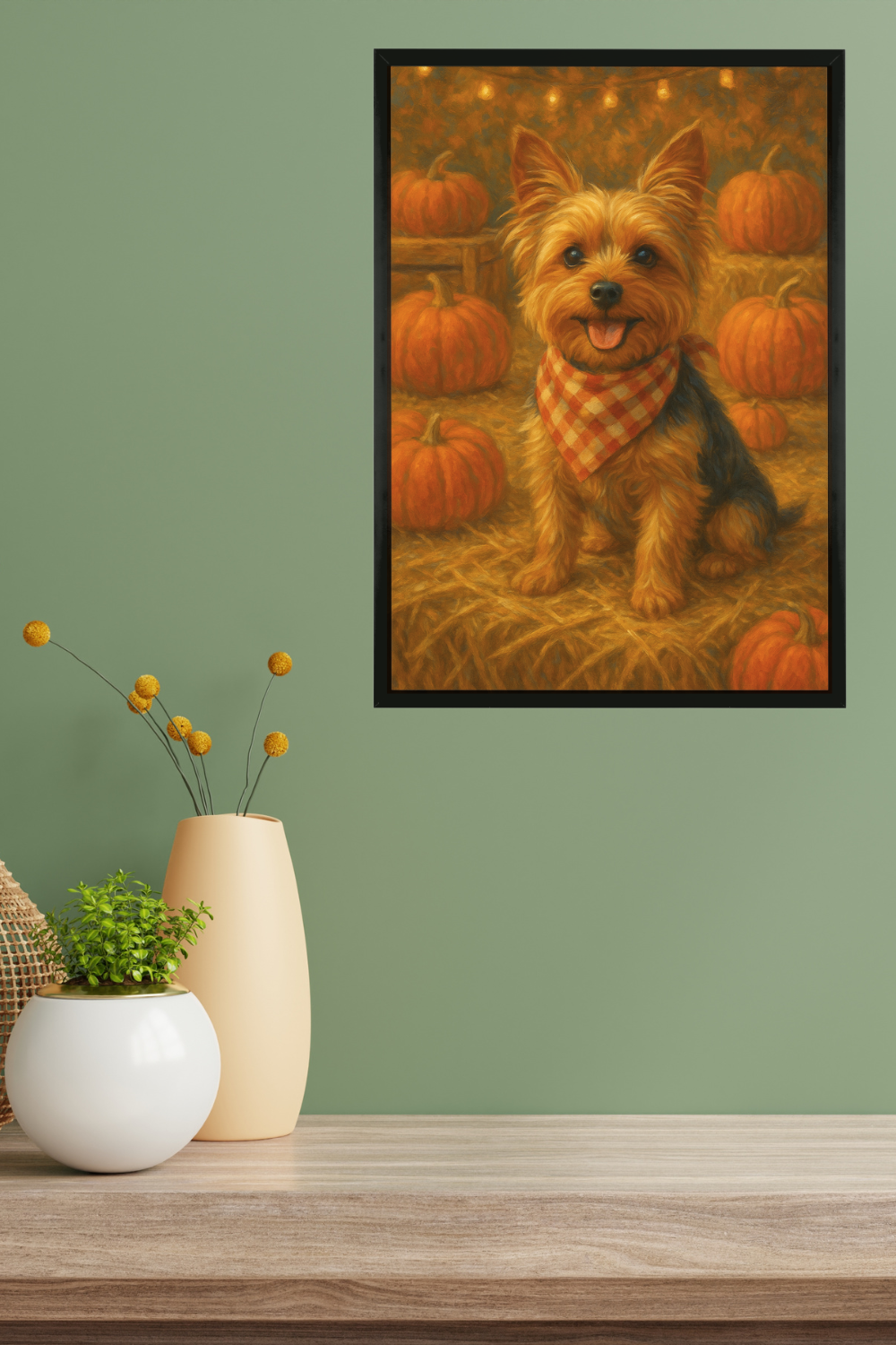 Pumpkin Patch - Framed Print 12x18in