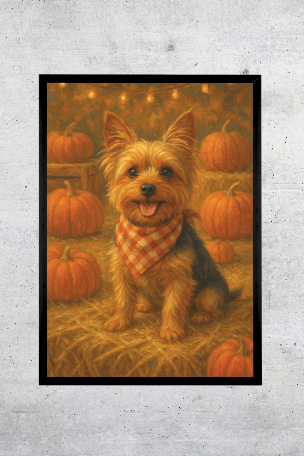 Pumpkin Patch - Framed Print 12x18in