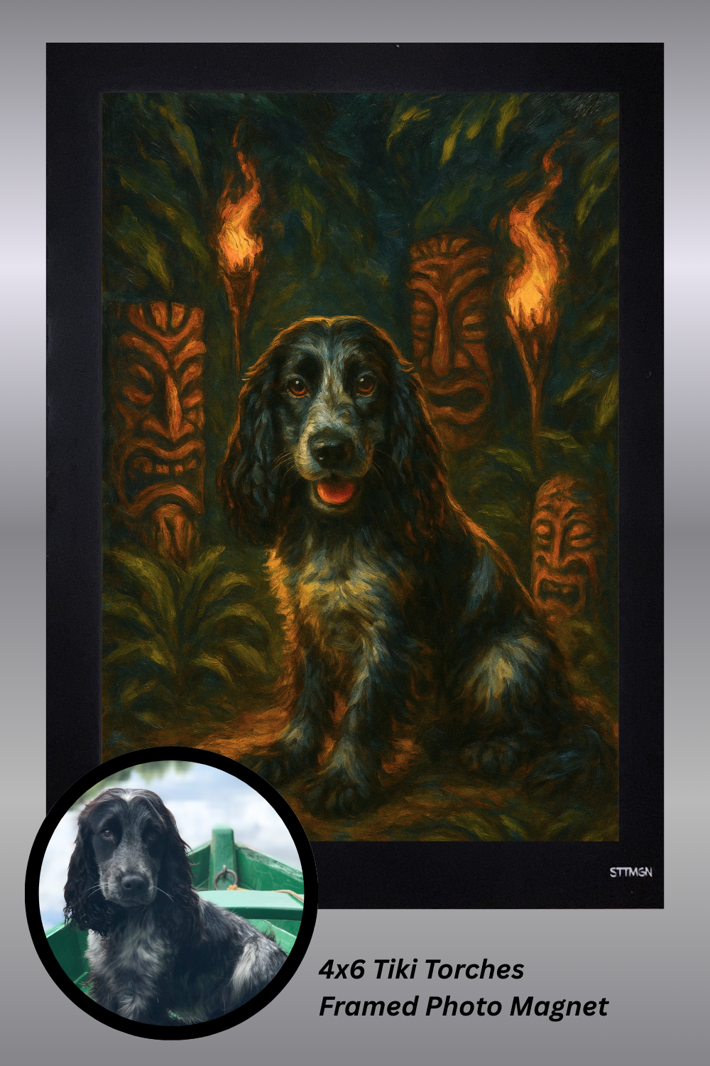 Tiki Torches - Photo Magnet