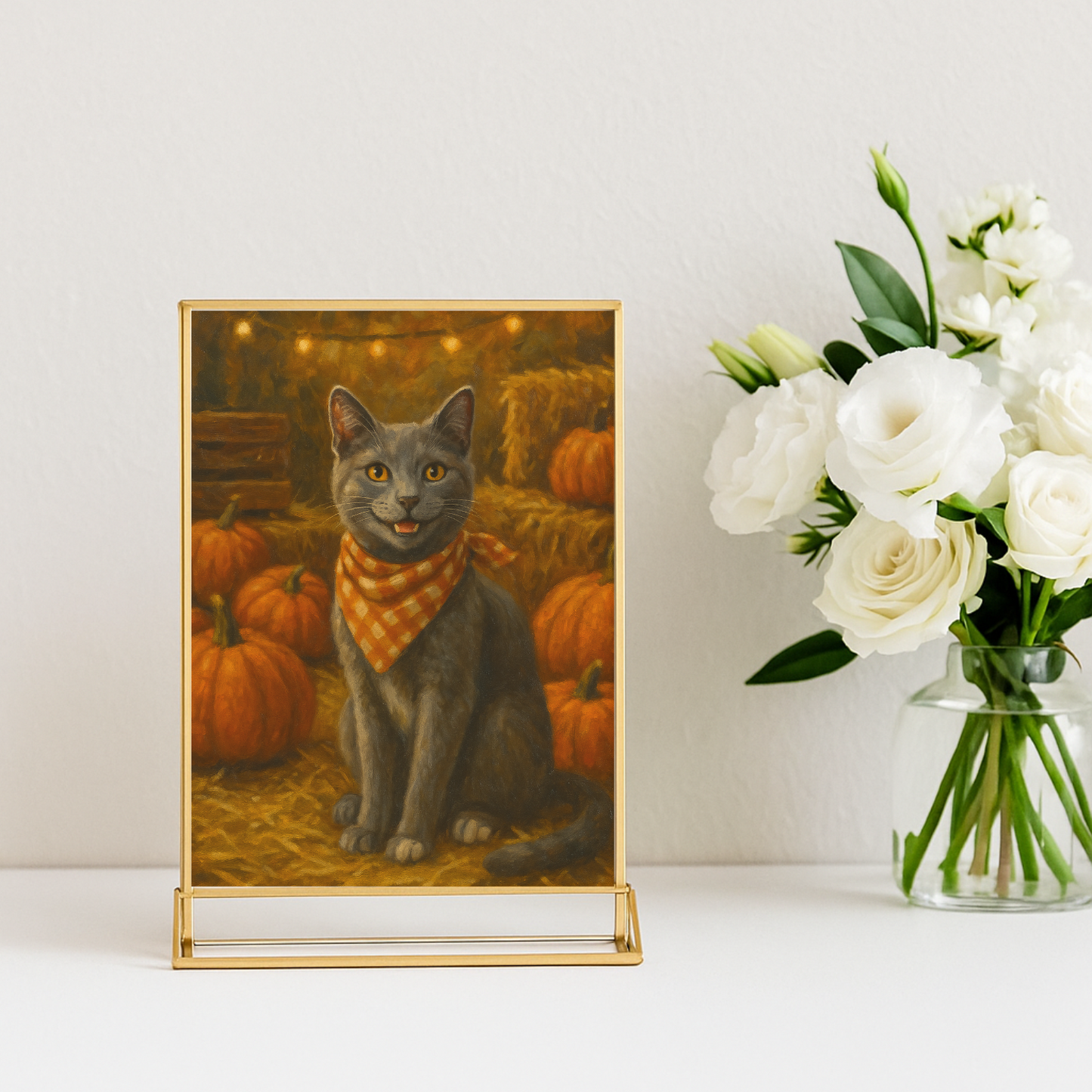 Pumpkin Patch - Vertical Photo Framed Print