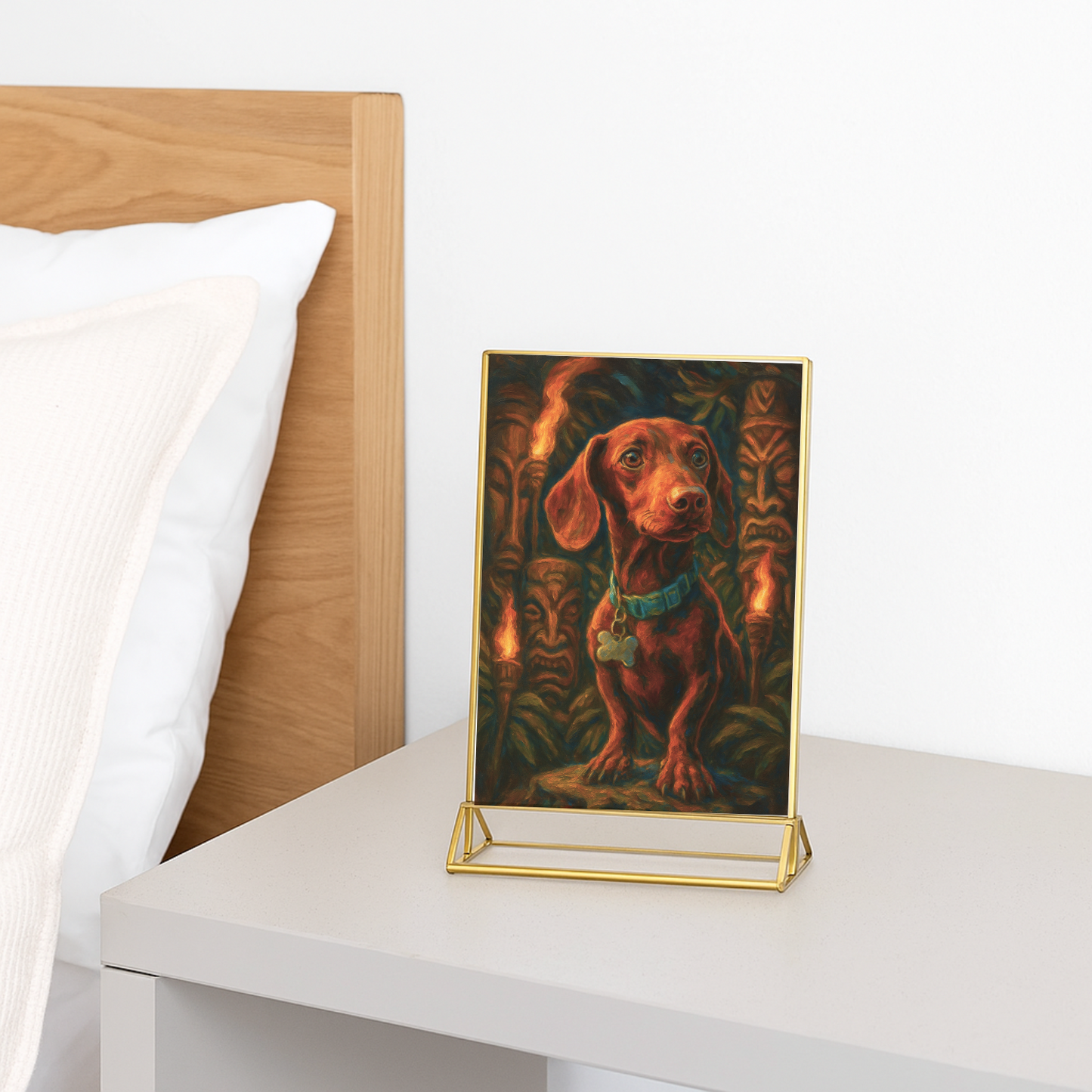Tiki Torches - Vertical Photo Framed Print