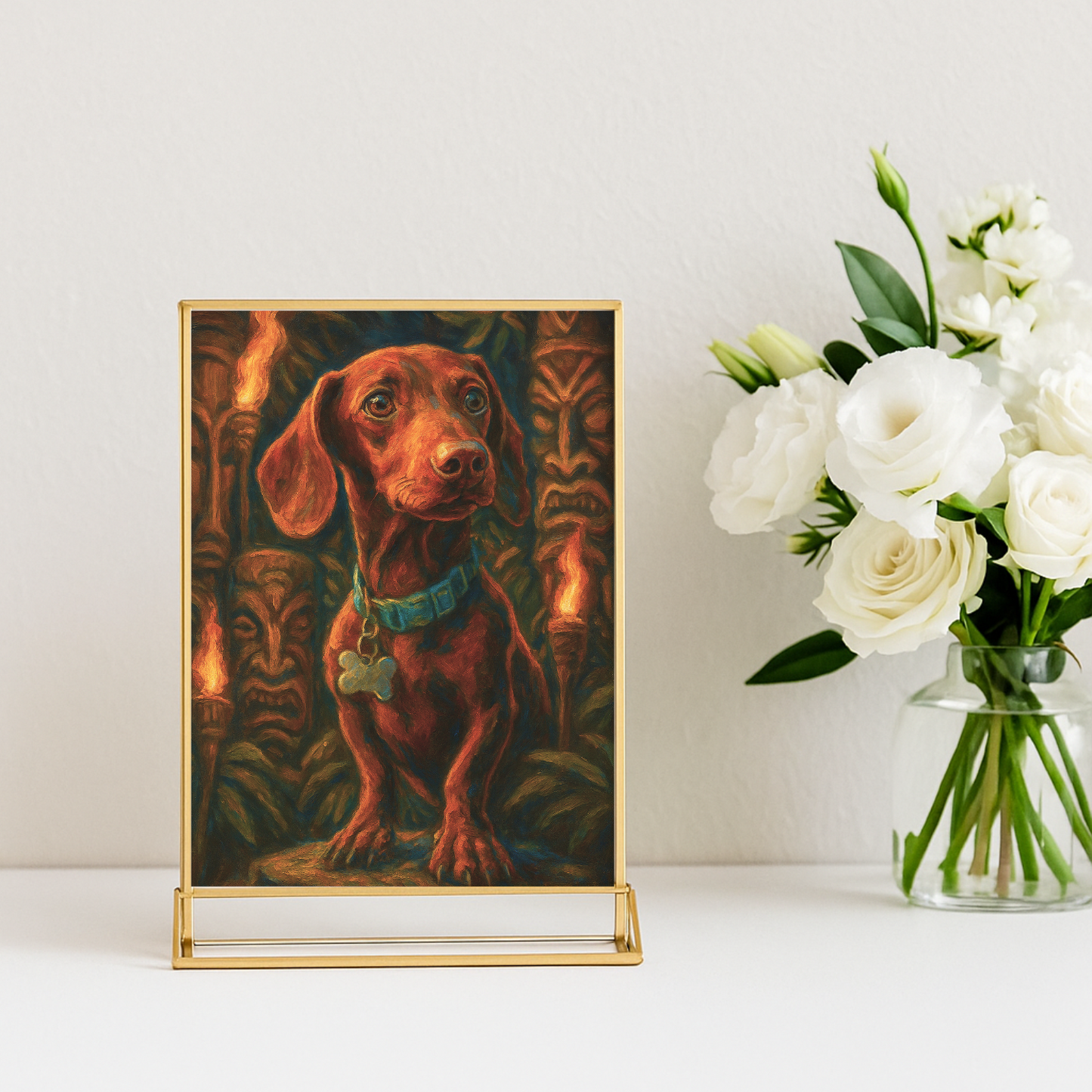 Tiki Torches - Vertical Photo Framed Print