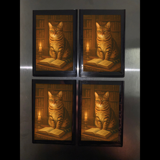 Professor Paws - Mini Photo Magnets (Set Of Four)