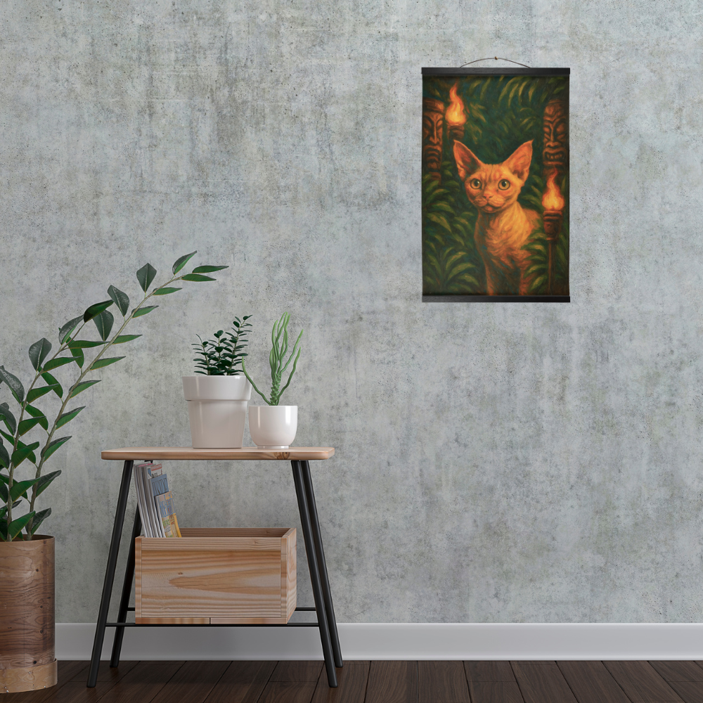 Tiki Torches - Hanging Print 12x18in