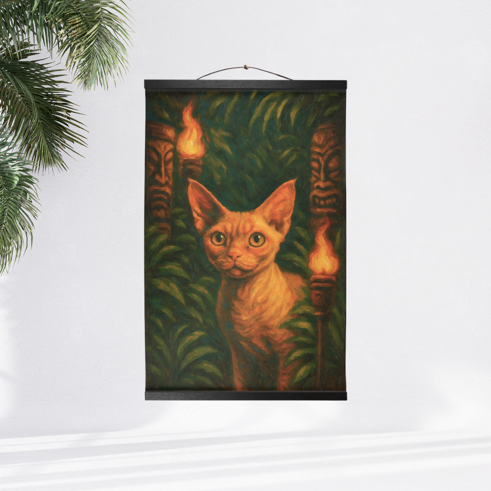 Tiki Torches - Hanging Print 12x18in
