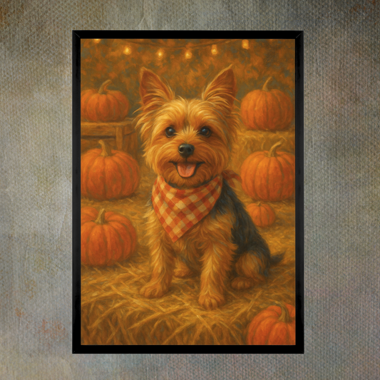 Pumpkin Patch - Framed Print 12x18in