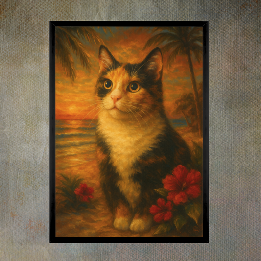 Palm Paradise - Framed Print 12x18in