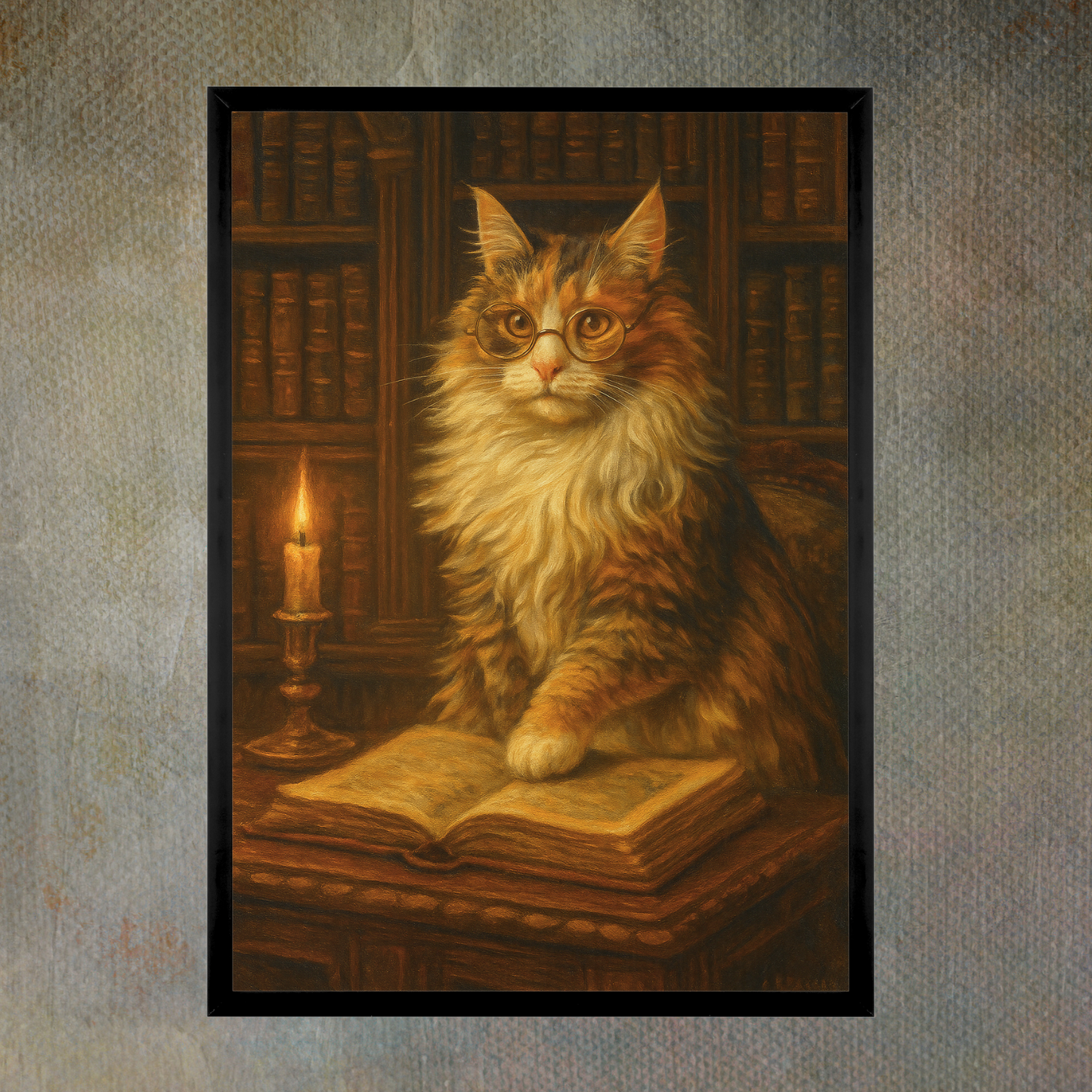 Professor Paws - Framed Print 12x18in