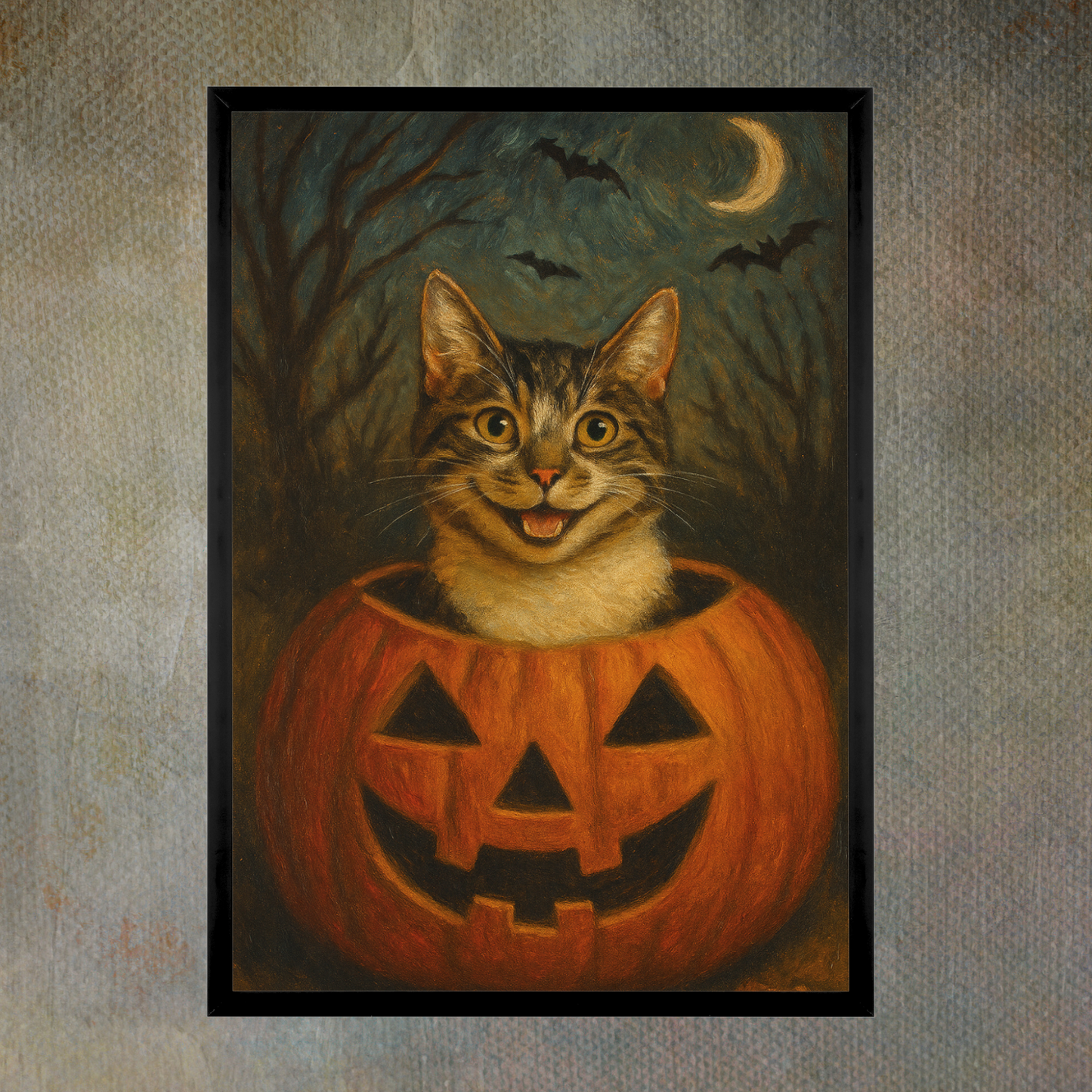 Happy Halloween - Framed Print 12x18in