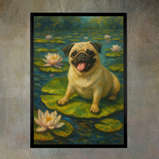 Lucky Lilypad - Framed Print 12x18in