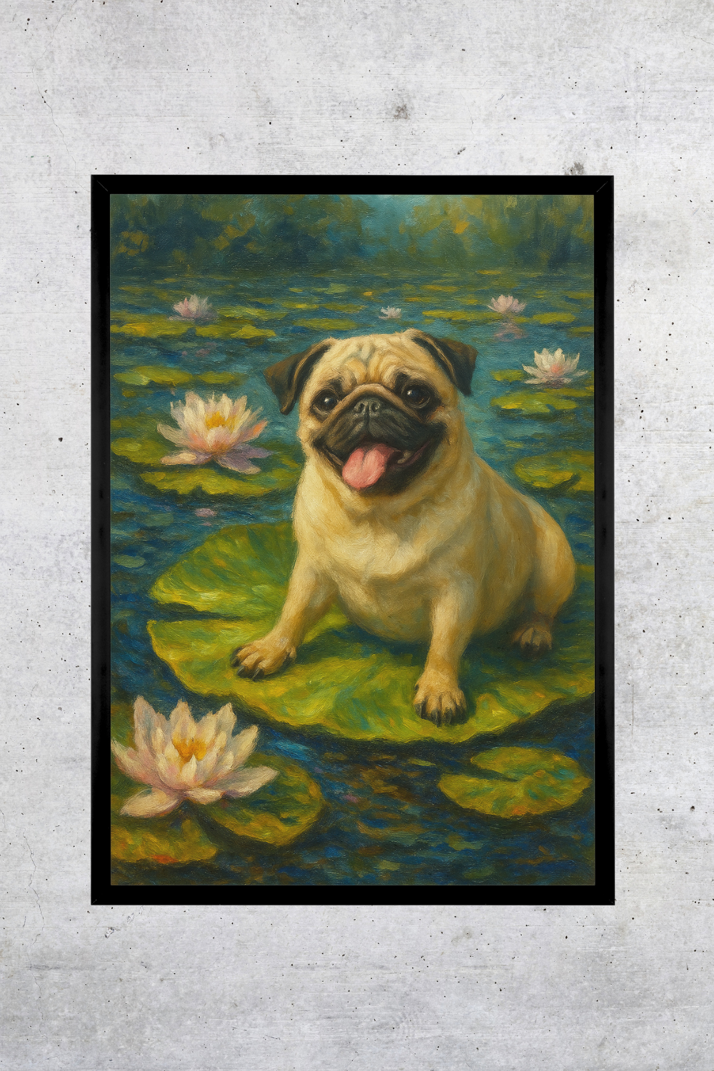 Lucky Lilypad - Framed Print 12x18in