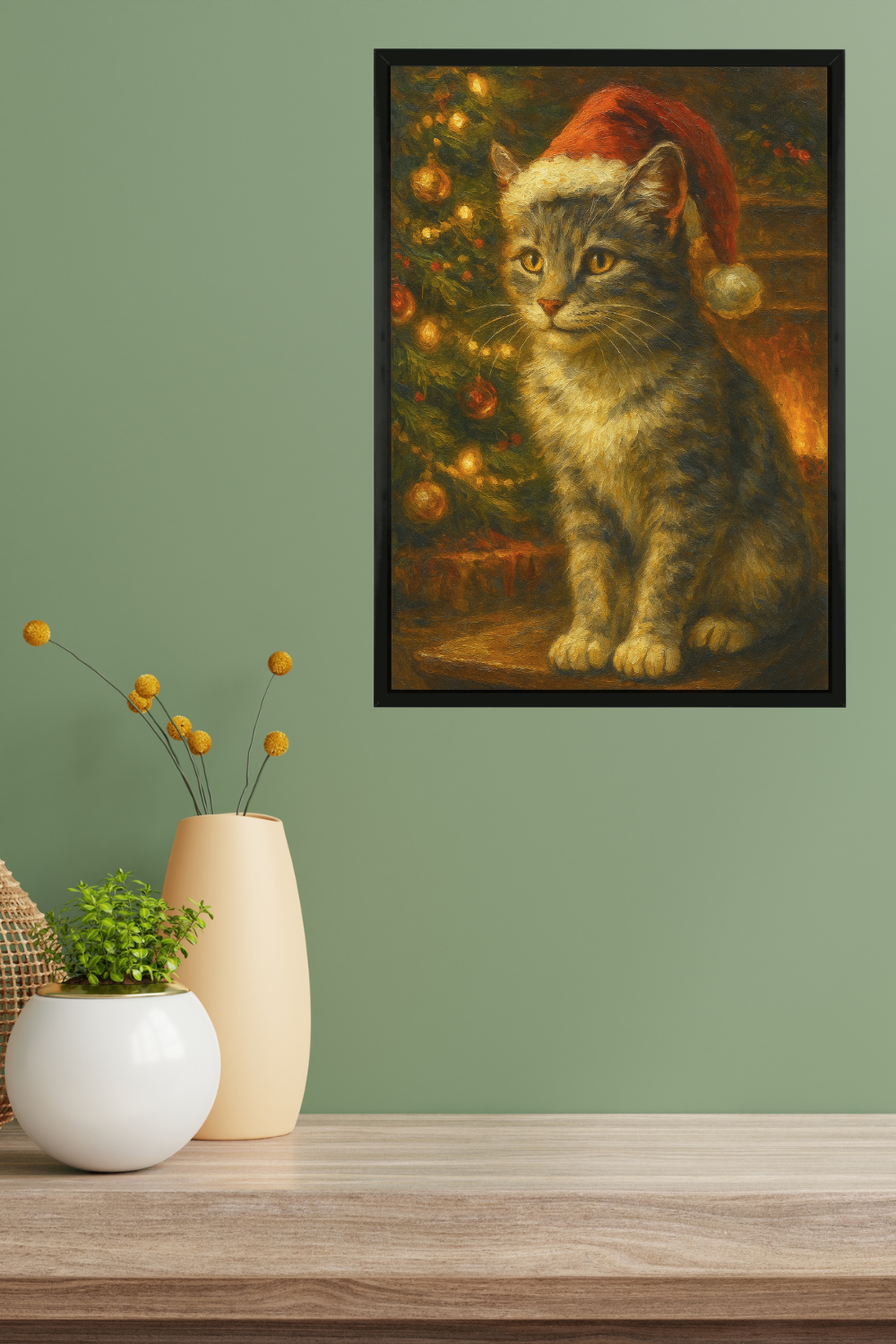 Cozy Christmas - Framed Print 12x18in