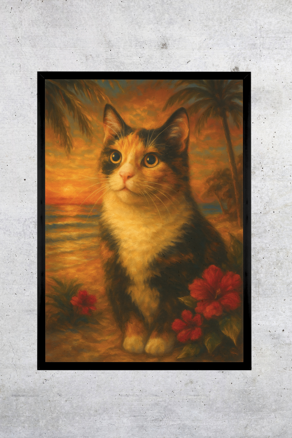 Palm Paradise - Framed Print 12x18in