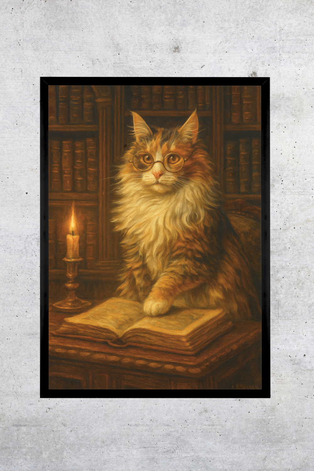 Professor Paws - Framed Print 12x18in