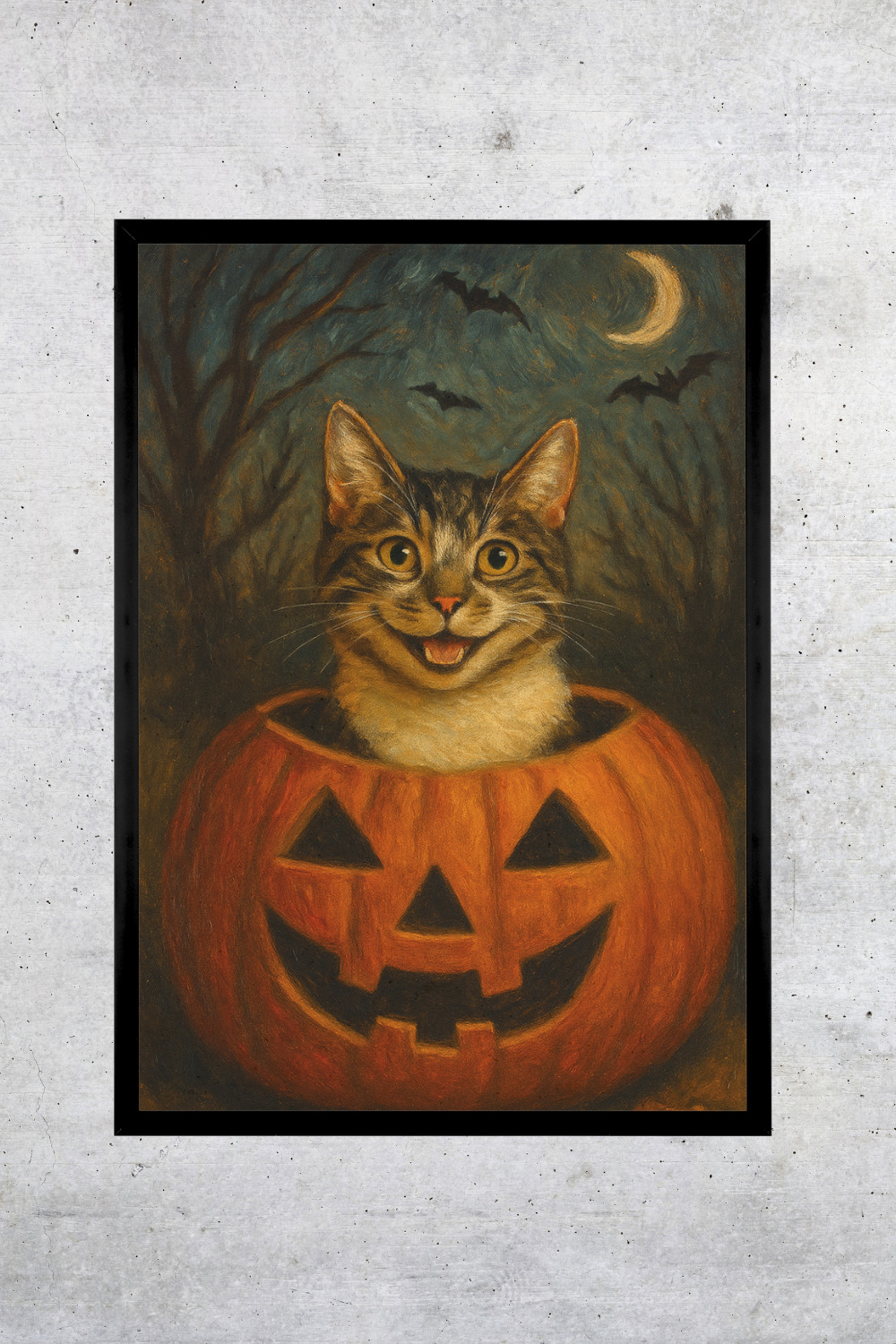 Happy Halloween - Framed Print 12x18in