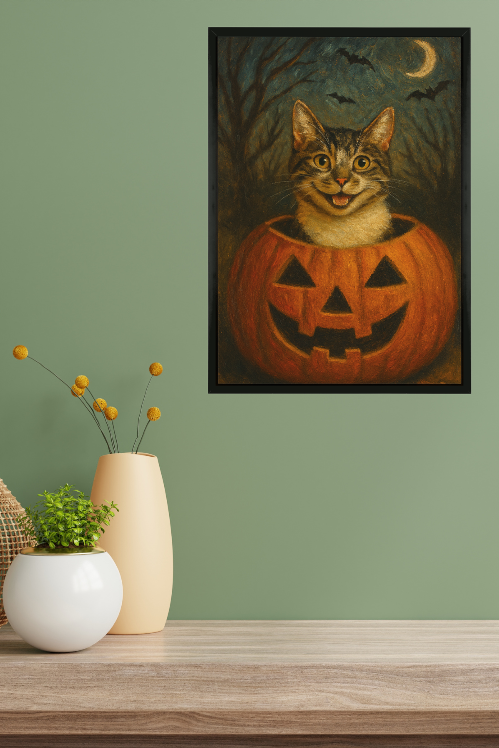 Happy Halloween - Framed Print 12x18in