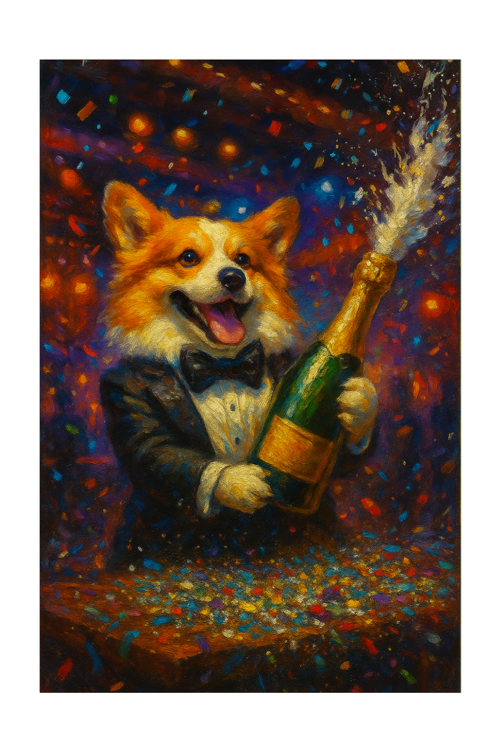Champagne Celebration - Blank Folded Cards