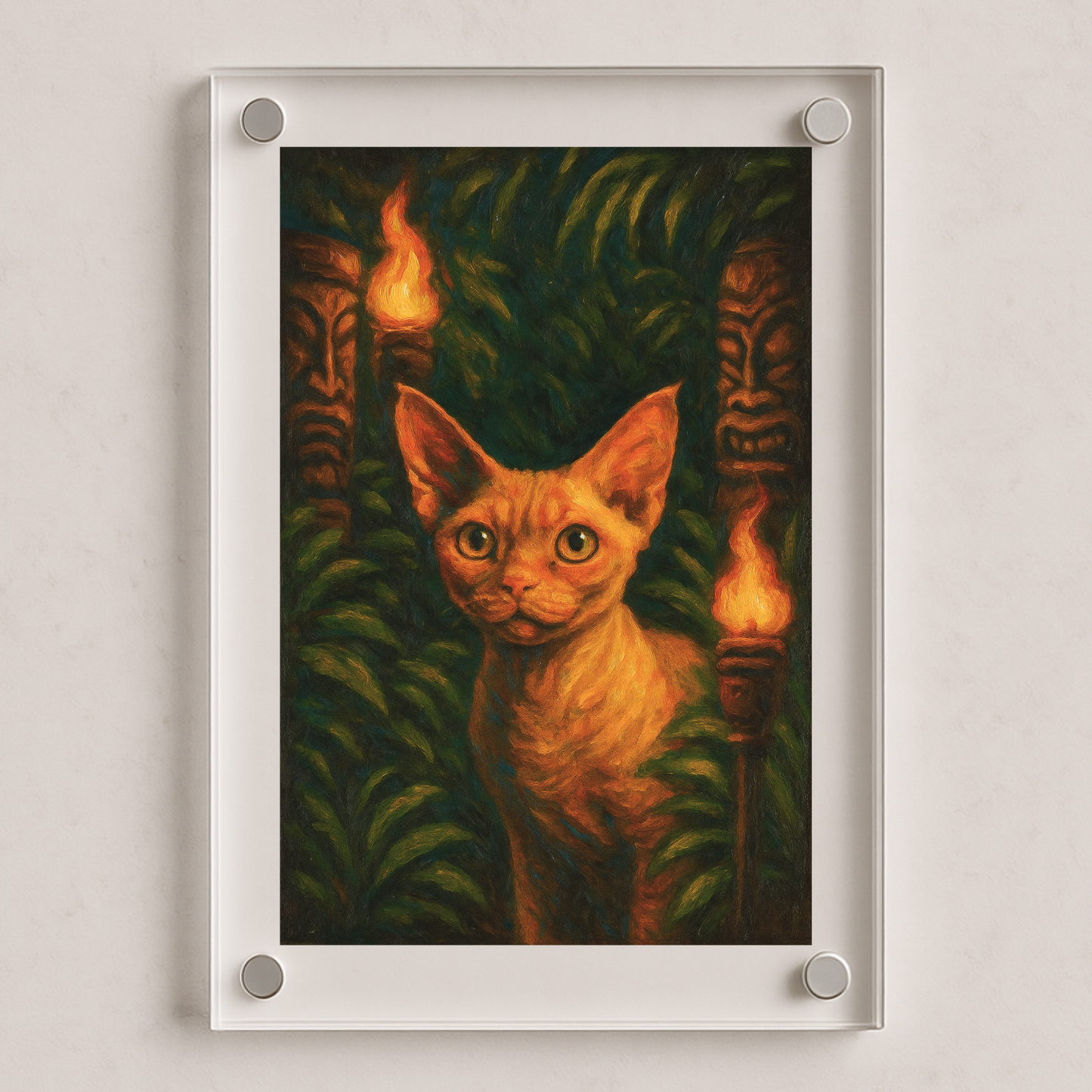 Tiki Torches - Acrylic Photo Block