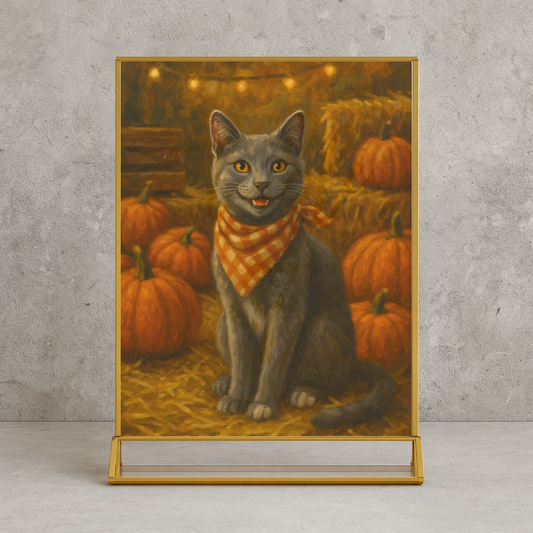 Pumpkin Patch - Vertical Photo Framed Print