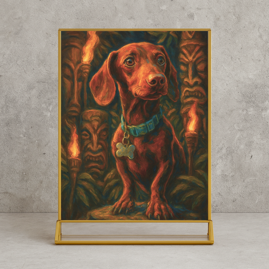 Tiki Torches - Vertical Photo Framed Print